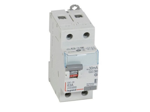 Interruptor diferencial DX³ - 2P  - 63A - Tipo F - 30mA - 2 módulos- Legrand