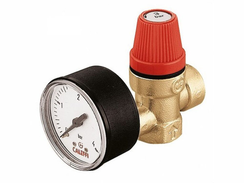 Válvula seguridad con toma manómetro 3/4"  6 bar - Caleffi