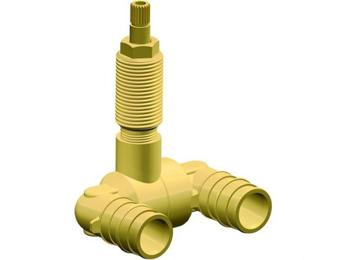 Válvula esfera empotrar tipo U compact Sist. anillo plástico PEX sin accionamiento - AC-FIX