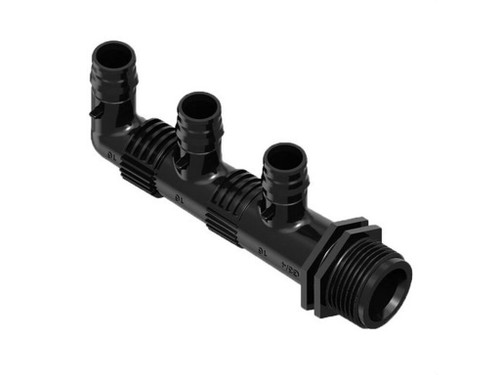 Colector cónico M 3/4" PPSU Sist. anillo plástico para tubos PEX-a- AC-FIX