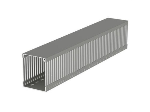 Canal ranurada para cableado (H 100) U23X Gris largo 2 m. Serie 77 - Unex