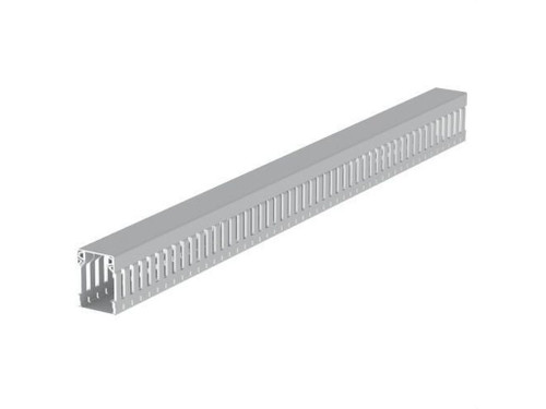 Canal ranurada para cableado (H 20-40) U43X Gris claro largo 2m Serie 88 - Unex