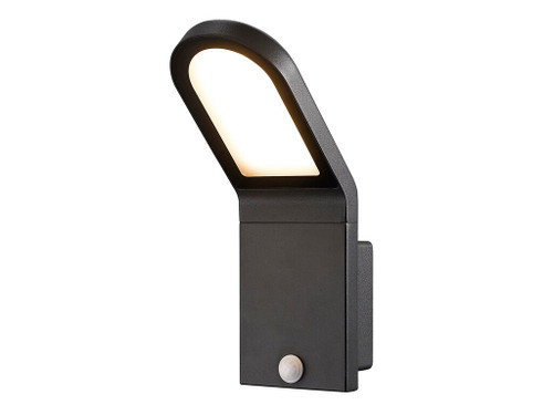 Aplique sensor CASTELLO IP54 LED SMD 10W 1200lm CRI80 3000K 103° crepuscular/movimiento antracita - Dopo