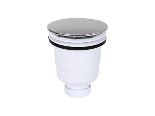 Válvula ducha sifónica 1.1/2"-40 con plato cromado gran caudal diámetro 115mm para agujero de diámetro 90mm salida vertical - Ibide