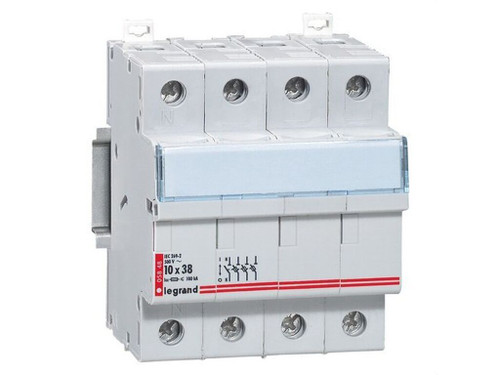 Cortacircuito seccionable 3P+N para cartucho fusible cilíndrico tipo aM o gG 10x38 - 500 V - Legrand