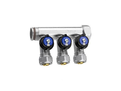 Colector Fijo 3/4 X 3 Vias G 1/2 Con Anillo Asag Tubo Pex 16 - Arco