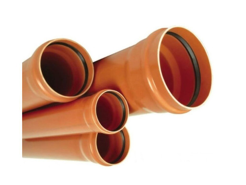 Tubo PVC Teja Saneamiento SN4 junta elástica - Ferro-Plast