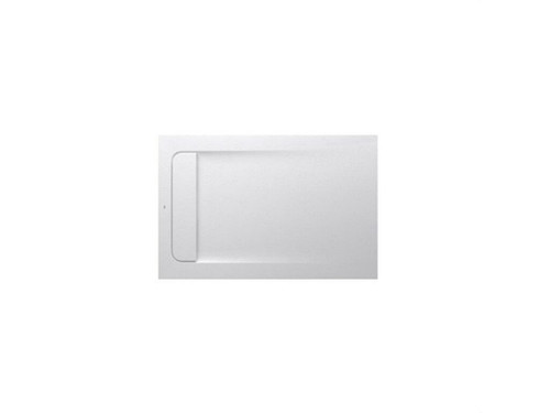 Plato ducha extraplano Stonex AQUOS 1000x700x28 antideslizante con desagüe gran caudal blanco - Roca