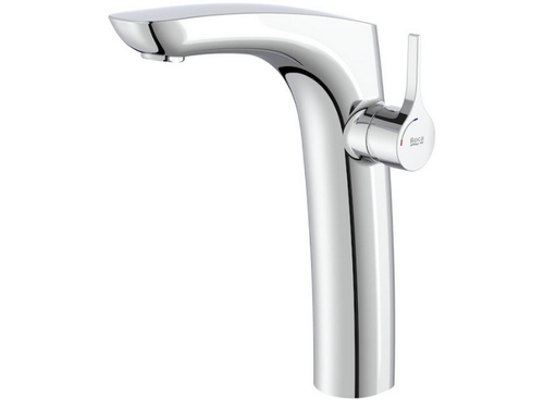 Mezclador lavabo caño alto desagüe automático INSIGNIA cromo - Roca