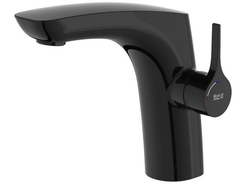 Mezclador lavabo cuerpo liso INSIGNIA negro titanio - Roca