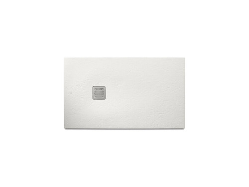 Plato de ducha Stonex TERRAN rectangular sin marco Blanco - Roca
