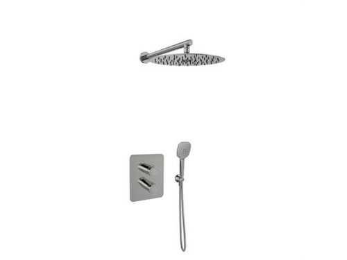 Mamma mia conjunto empotrado termostatico 2 vias acero inox cepillado - Ramon Soler