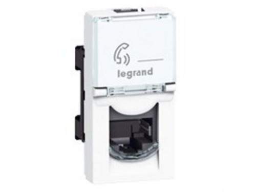 La toma Mosaic RJ45 conecta un dispositivo (PC, impresora) a la red local (enrutador ISP, conmutador). La distribución por cable garantiza una conexión a Internet de alta velocidad, segura y confiable. Para completar con un plato. - Legrand
