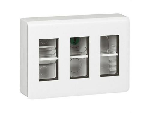 Caja Mecanismos Superficie Mosaic-Ii 3 Columnas Blanco - Legrand