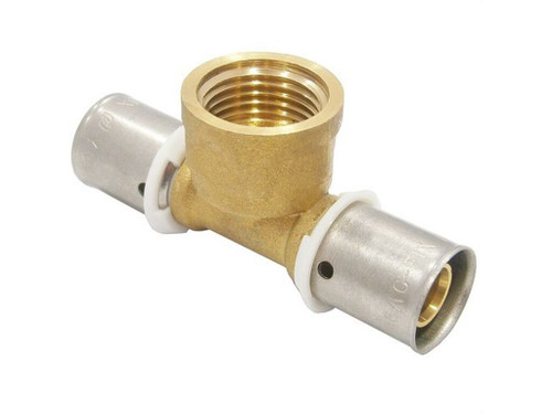 Te salida H 25-1/2" de latón para tuberías PEX y MULTICAPA - Ac-Fix