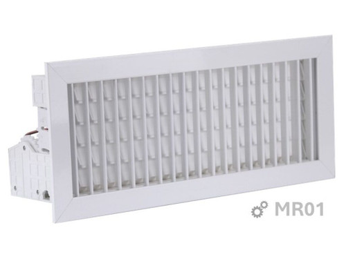 Rejila motor doble deflex. 400X200 mm clip blanco - Agfri