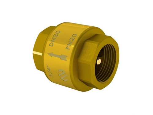 Válvula de retención 1/2" H x 1/2" H émbolo metálico latón