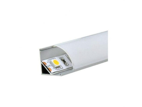 Perfil Aluminio+Difusor Tira Led Esquina 2000X16X16mm - Alverlamp