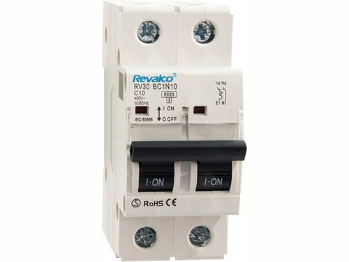 Magnetotérmico 2P C 6kA accesoriable RV30BC - Revalco