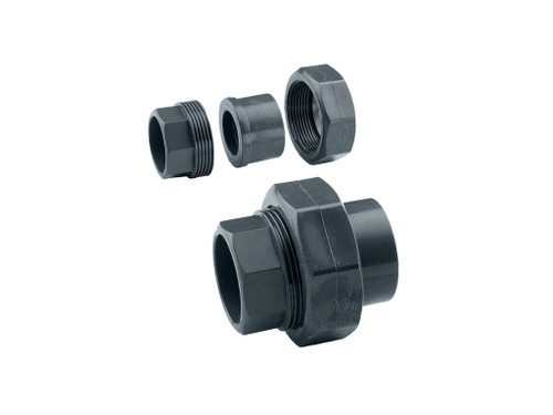 Unión 3 piezas H-H diámetro 75 serie lisa PVC - Ferro-Plast