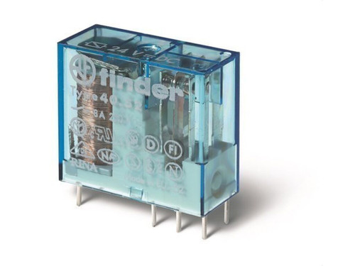 Mini-relé para circuito impreso/enchufable-reticulado 5mm SERIE 40, 2NA, 8A, AgNi+Au, 110V AC - Finder