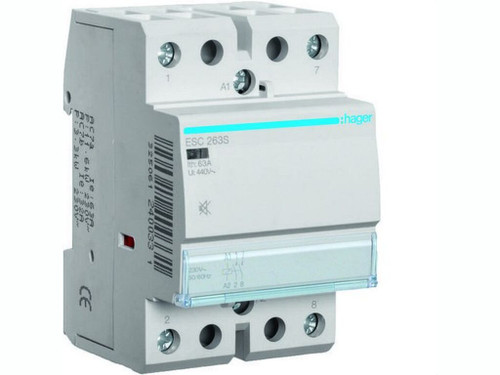 Contactor silencioso 63A 2NA 230V - Hager