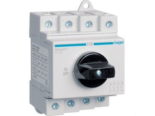Interruptor corte tetrapolar sb 32a 400v - Hager