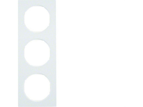 Marco R3 con 3 elementos blanco polar brillo - Hager