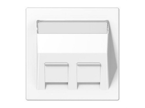 Placa con regleta inscripción para adaptador 30° blanco alpino - Jung
