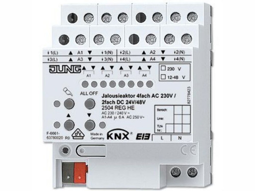 Actuador persiana KNX 4 canales AC 230V 2 canal DC 24V - Jung