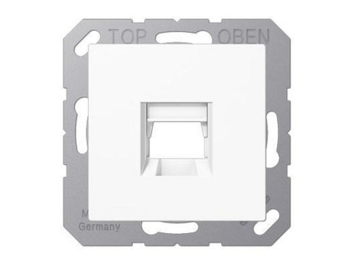 Placa modular Jack-Radiall 1 toma A blanco alpino - Jung