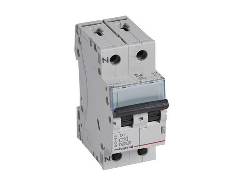 Interruptor automático magnetotérmico TX³ - 1P+N - curva C- 6kA - 2 mód. - Legrand