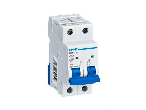 Interruptor magnetotérmico NB1 2P curva C 6kA - Chint