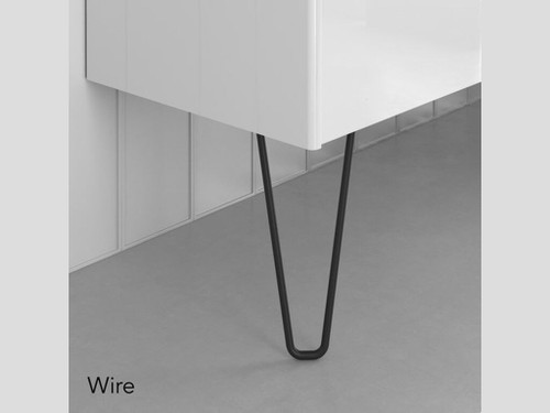 Patas para mueble baño 28cm D47 negro mate (2u) - Royo