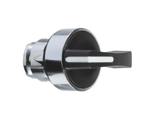 Cabeza selector diámetro 22 maneta larga negra 3 fijación embellecedor metálico - Schneider Electric