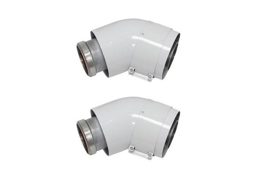Juego codos 45° con diámetro 60/100 para calentadores estancos (2u) - Vaillant