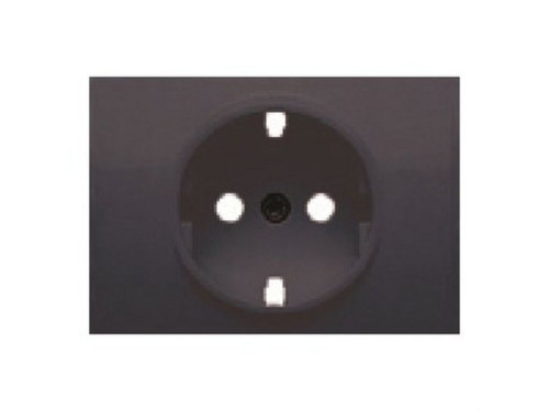 Tapa base enchufe seguridad serie Coral en gris lava - Bjc