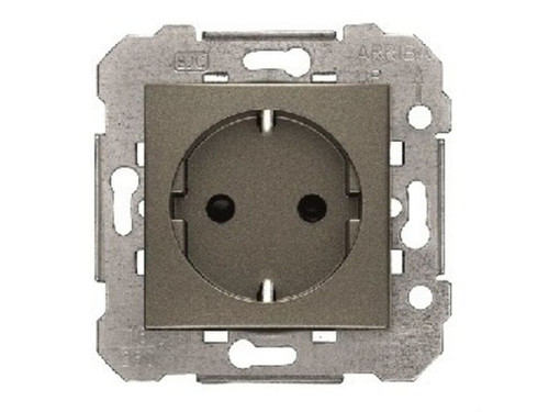 Base Schuko 2P+T Emborne por tornillo serie Viva Gris lava - BJC
