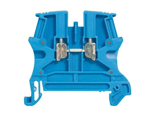 De paso - 1 unión - 1 entrada/1 salida - Color: Azul - Sección nominal: 6 mm² - Capacidad conductor rígido: 0,5 a 10 mm² - Capacidad conductor flexible con o sin terminal: 0,25 a 6 mm² - Paso: 8mm. - Legrand