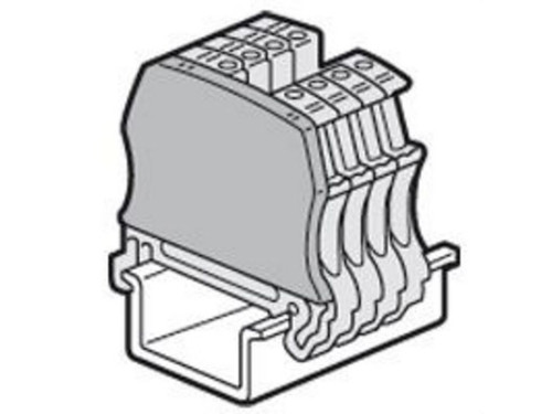 Tapa terminal - Tabiques grises Para bornas con tornillo - 2 pisos - Legrand