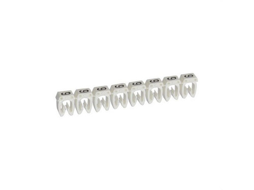 Etiqueta para cableado de 1,5 a 2,5 mm² y de 4 a 6 mm² Cifras - Código de colores internacional - 9 blanco - de 1,5 a 2,5²:. - Legrand