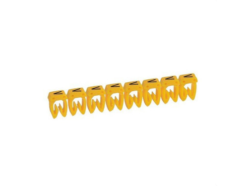 Etiqueta para cableado de 1,5 a 2,5 mm² y de 4 a 6 mm² Letras - Negro sobre fondo amarillo -V - De 1,5 a 2,5²:. - Legrand
