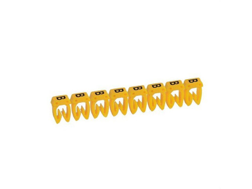 Etiqueta para cableado de 1,5 a 2,5 mm² y de 4 a 6 mm² Letras - Negro sobre fondo amarillo - B -De 1,5 a 2,5²:. - Legrand