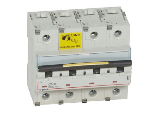 Interruptor automático magnetotérmico DX³ - 4P - 400V - 100A - curva C - 10/16kA - Legrand