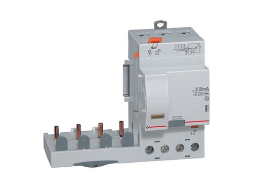 Bloque diferencial adaptable DX³ - 4P - 63A - 300mA- Tipo F Selectivo - 3 módulo - Legrand