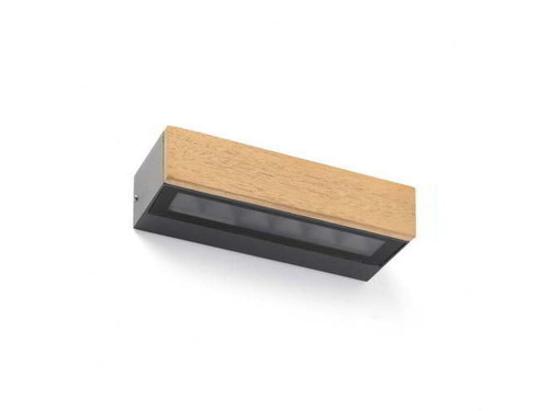 Aplique Doro 13W 3000K Madera Teca Ip65 - Faro