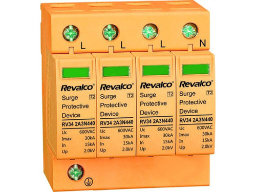 Protector sobretension transitoria 4p c 20-40ka 440v ac / 580v dc - Revalco