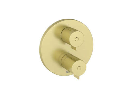 Griferia termostatica t-500 empotrable para baño-ducha oro cepillado - Roca