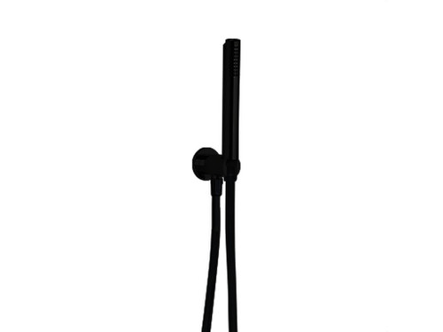Cjto Ducha Odisea con Flexo Y Soporte Pared Negro Mat - Ramon Soler