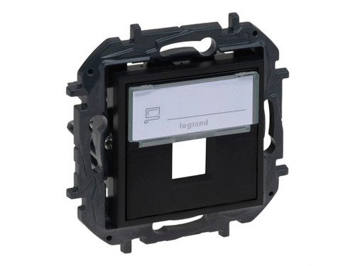 Adaptador Individual Para Conectores Rj45 Tipo Keystone Niloe Step Negro Mate - Legrand - Legrand